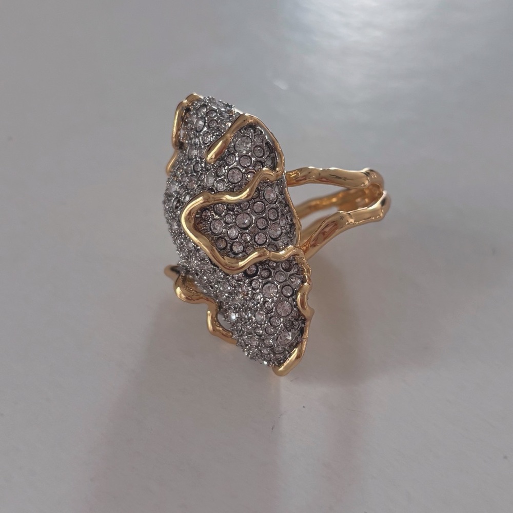 NWOT Alexis Bittar Solanales Large Crystal Pave Geode Ring - Picture 7 of 7